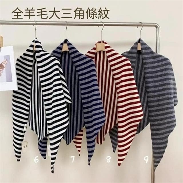 【達賀尊爵】百分百全羊毛安哥拉紅三角圍巾護頸保暖大披肩秋冬新