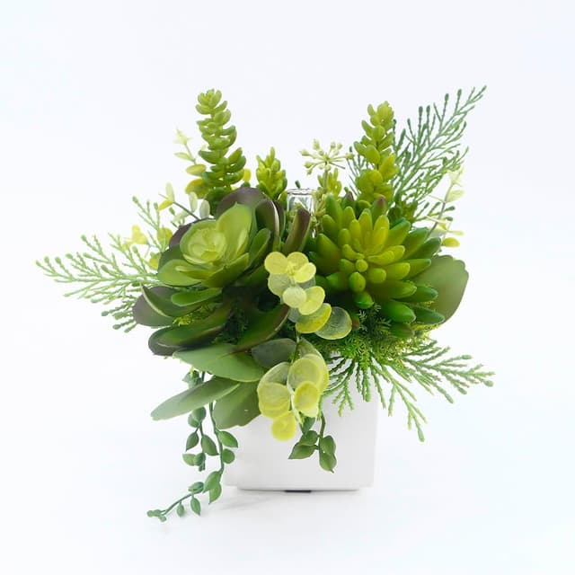 【HUGO DECO 榆果傢飾】小寶石蓮多肉香氛植栽(擬真植物/人造盆栽/綠化/佈置/禮物)
