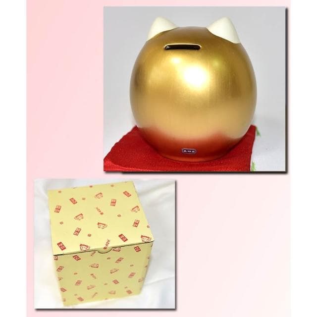 野馬日式雜貨 開運貓不倒翁 櫻花 金福 藥師窯日本正版 吉祥物 貯金箱 15cm kc282