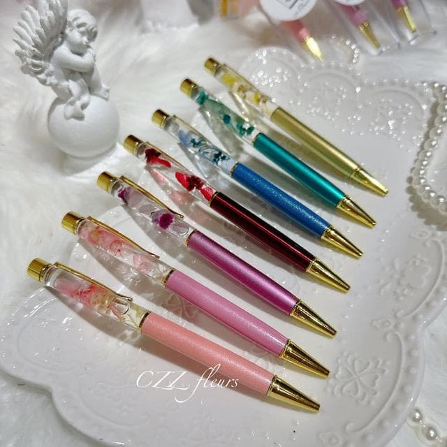 喜滋滋花藝 永生浮游花筆心意小禮盒 質感手作溫度 (永生花 交換禮物 禮品 禮物 教師節禮物 婚禮小物 浪漫浮游花)