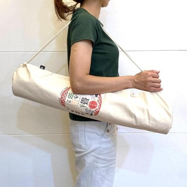 【IKEHIKO】藺草瑜珈墊專用印花布袋 23x72cm｜瑜珈墊揹袋 瑜珈墊 藺草瑜珈墊  瑜珈課 運動用品   質感運動 風格搭配 運動套裝 瑜珈輔具 潮流 交換禮物