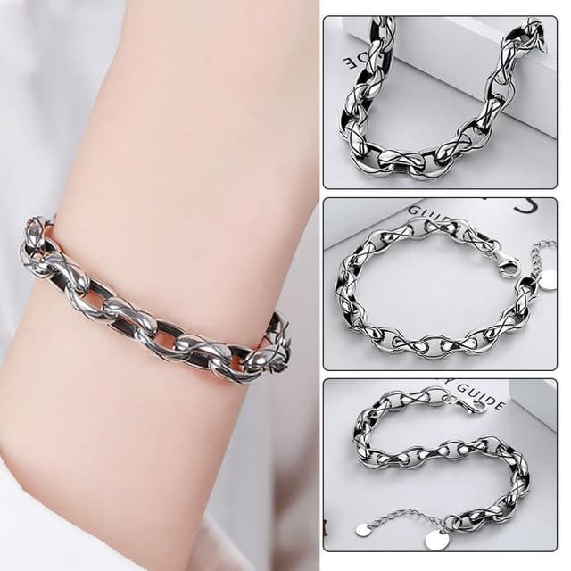 【KEDDY】鏈條手鍊-純銀手鍊-日系手鍊-菱格紋手鍊-小香風-手飾-百搭飾品-個性手鍊-禮物-情人節禮物