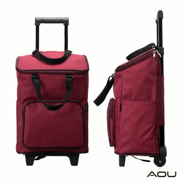 【AOU 微笑旅行】台灣製 高防水耐重布料 購物車 菜籃車 載運車 買菜車