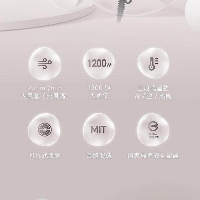 【興雲網購】負離子吹風機KHD-DS1205(吹風機 負離子 kolin 大風量 負離子吹風機)