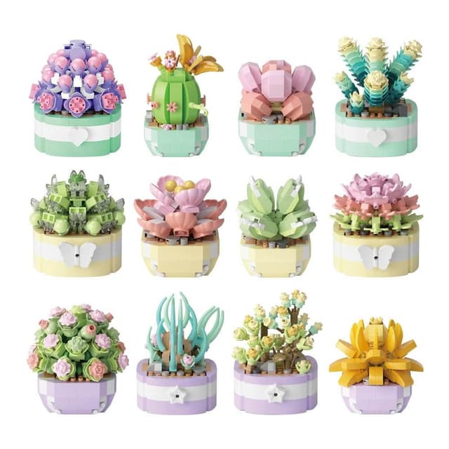 【御皇居】多肉植物盆栽積木 多肉植物 多肉積木 多肉盆栽積木 盆栽積木 積木