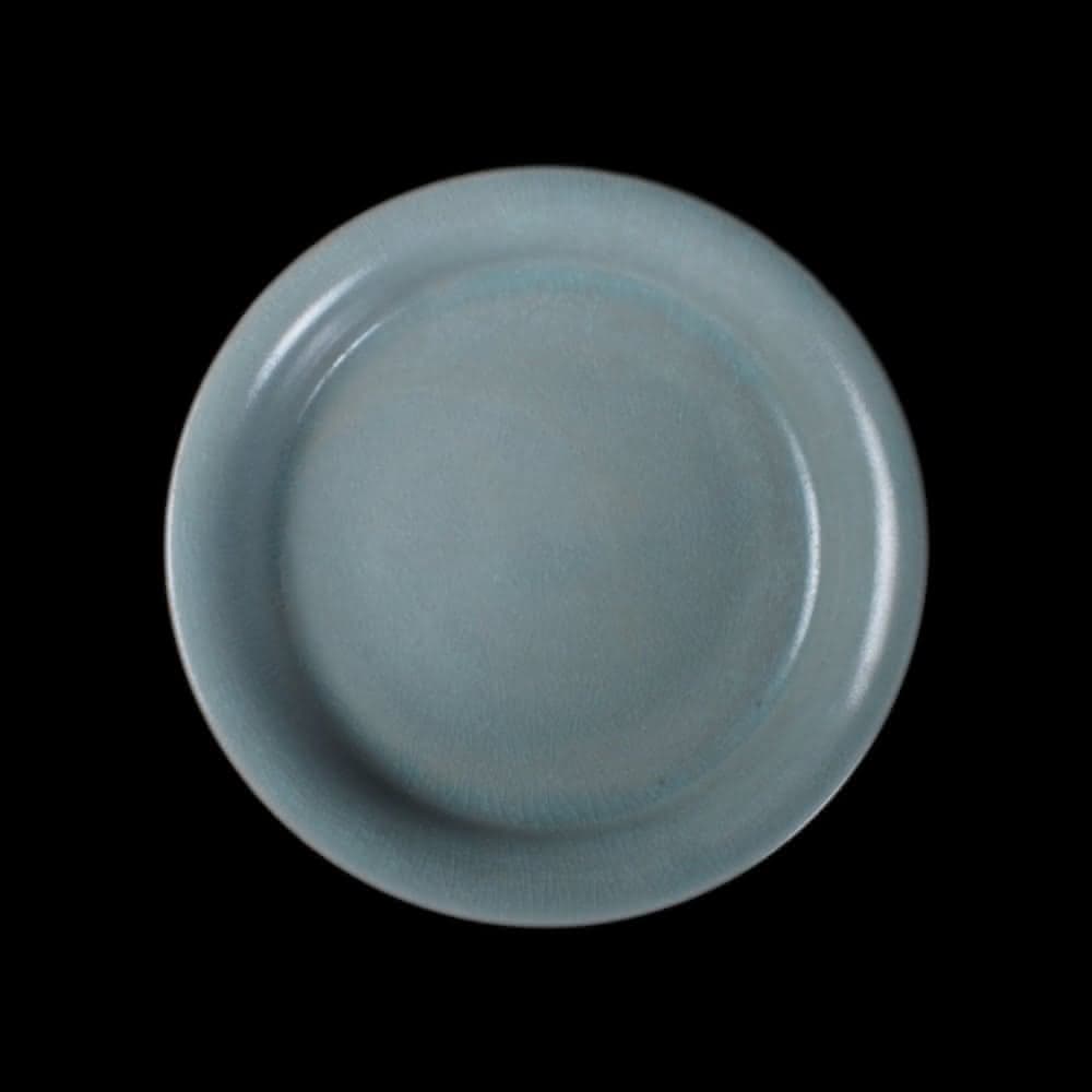 《博古珍藏》宋 汝窯青瓷盤 早期收藏 老件瓷器 博物館級文物