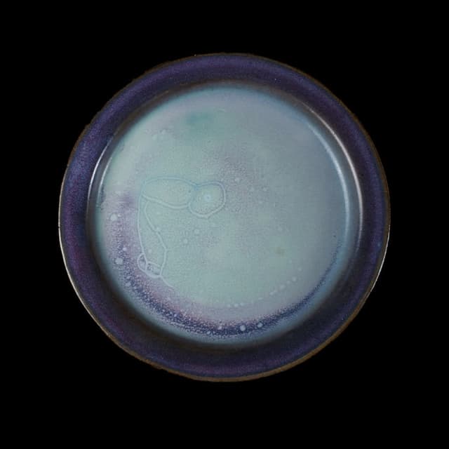 《博古珍藏》宋 鈞窯紫釉盞托洗 早期收藏 老件瓷器 博物館級文物