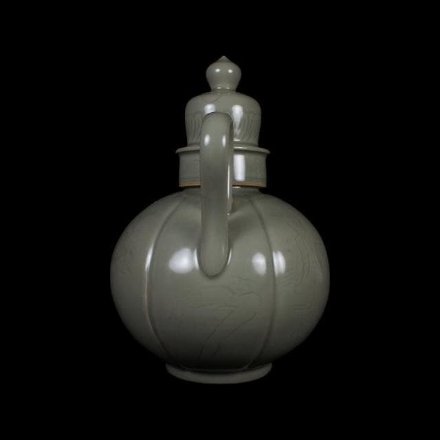 《博古珍藏》五代 越窯秘色瓷執壺 早期收藏 老件茶壺瓷器 博物館級文物