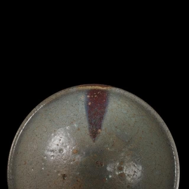 《博古珍藏》宋 鈞窯青釉紫紅斑碗 早期收藏 老件瓷器 博物館級文物