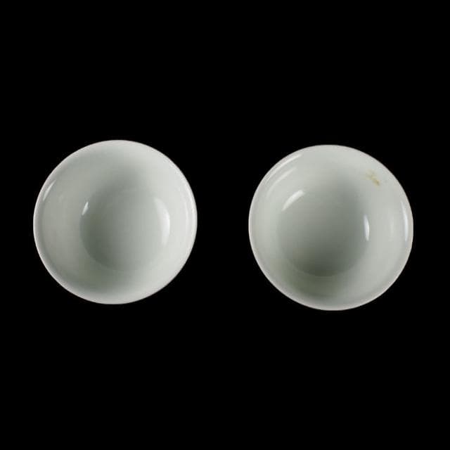 《博古珍藏》明成化 釉里紅蓮花紋杯一對 早期收藏 老件文物 茶具瓷器 國際拍賣級