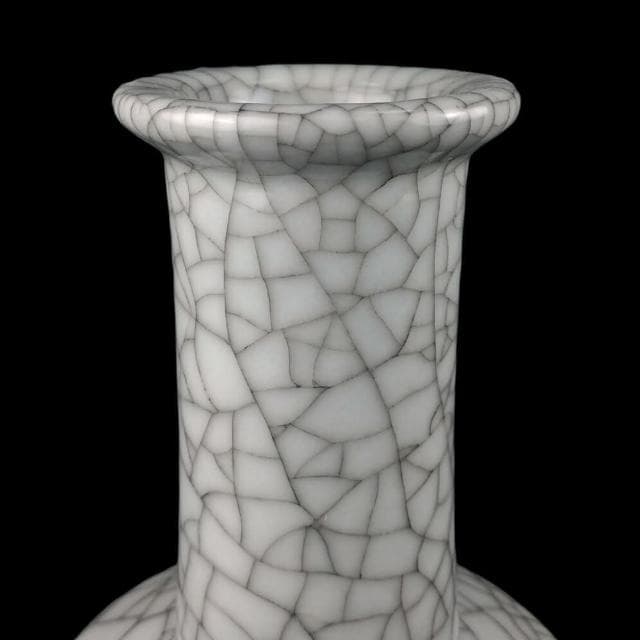 《博古珍藏》宋 官窯紙槌瓶 早期收藏 老件花瓶瓷器