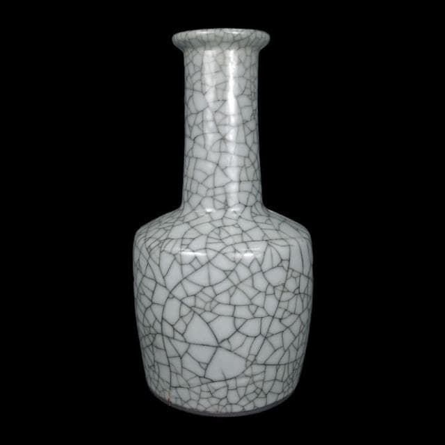 《博古珍藏》宋 官窯紙槌瓶 早期收藏 老件花瓶瓷器