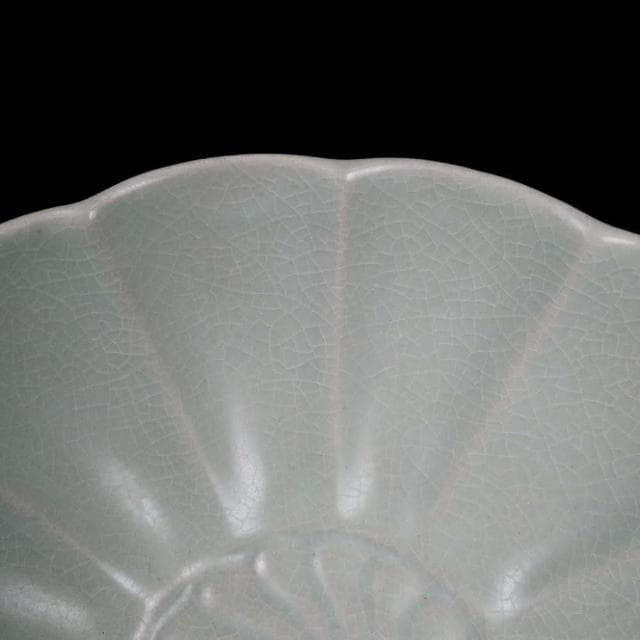 《博古珍藏》宋 汝窯青瓷梅花口碗 早期收藏