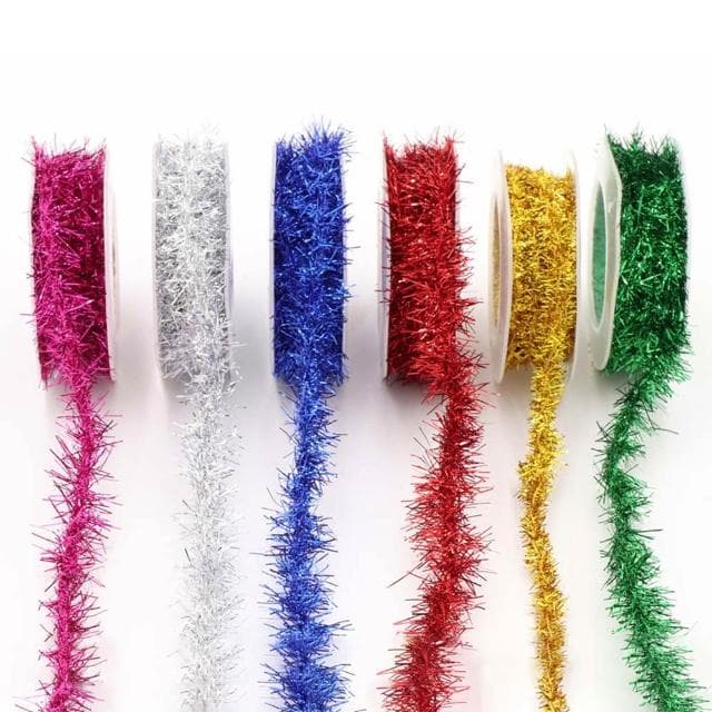 金蔥絲裝飾彩條 (金蔥絲 彩條 絲條 DIY材料 手作材料 裝飾配飾 節慶佈置 禮物盒包裝 耶誕節)