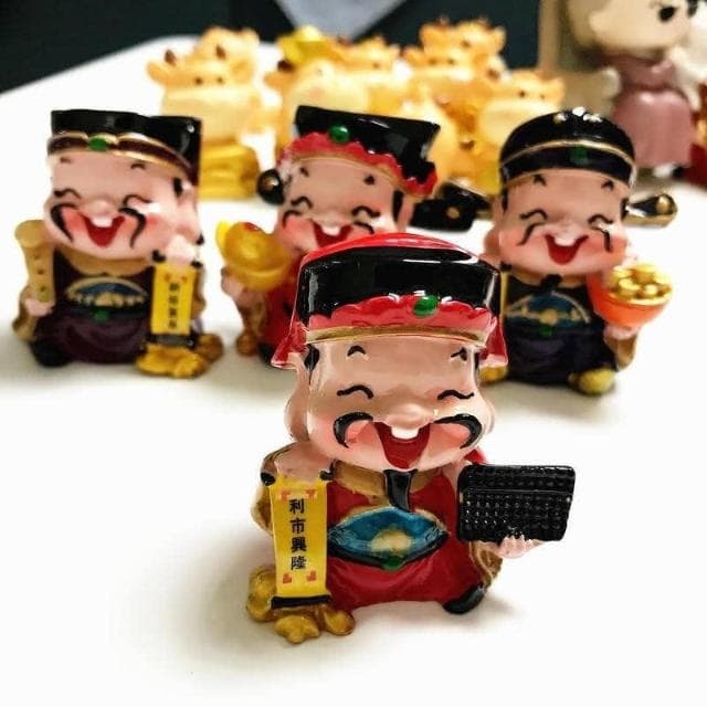 五路財神 汽車擺件 如意算盤利市 興隆開業 小禮物 招財小物 招財吊飾 居家裝飾 小公仔 收銀台擺件
