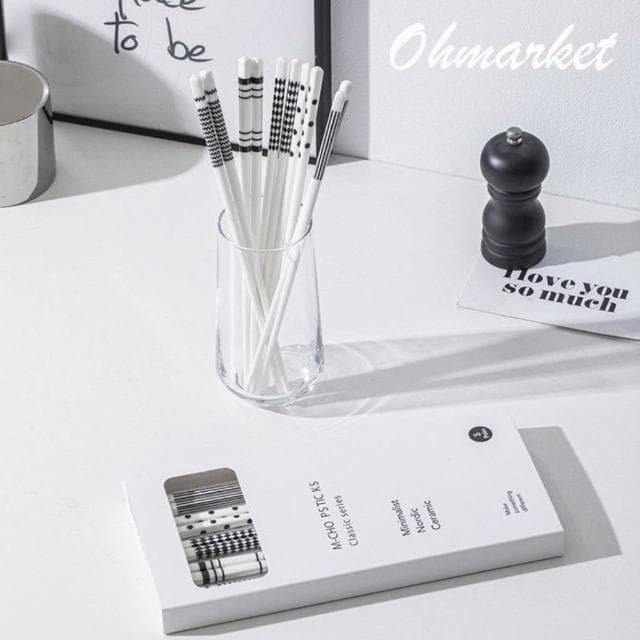 生活市集 北歐風陶瓷筷子 筷子餐具 湯匙湯勺 便攜餐具 西餐餐具 西餐具 餐筷 餐具 餐桌民宿咖啡廳餐具