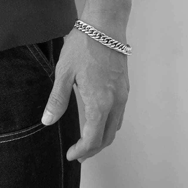 【CReAM】Holt古巴鍊粗曠個性潮男型男嘻哈中性男性手鍊手環(生日 禮物 送禮 禮盒)