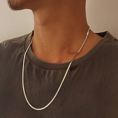 【CReAM】Huba鈦鋼潮男型男嘻哈蛇鍊扁鍊中性男性項鍊頸鍊(生日 禮物 送禮 禮盒)