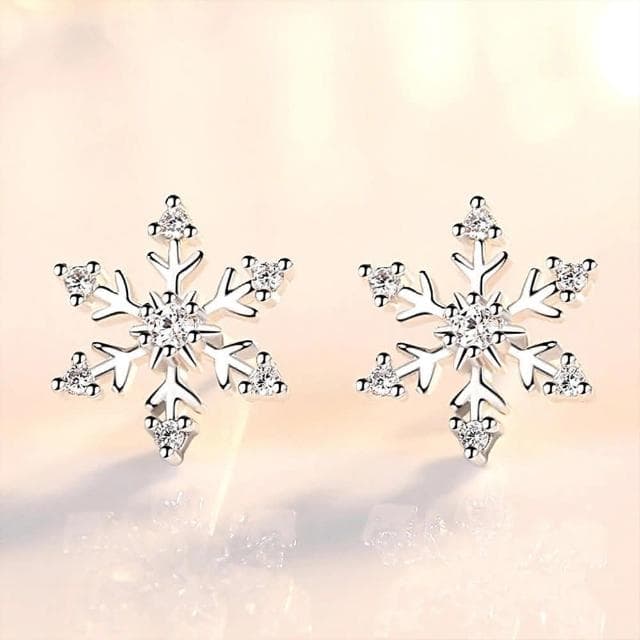 【CReAM】Snowflake 雪花 雪片 聖誕 耶誕 鑽飾 女耳環(新年 過年 送禮 禮物)