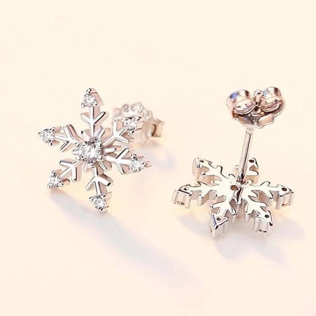 【CReAM】Snowflake 雪花 雪片 聖誕 耶誕 鑽飾 女耳環(新年 過年 送禮 禮物)