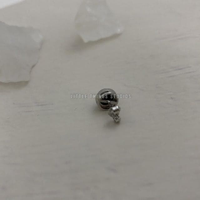 黑曜石礦石耳環 耳釘 圓形 黑色 通體純銀 S925 黑瑪瑙