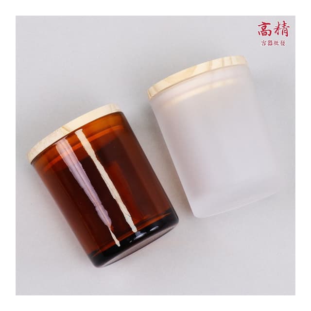 【Kao jing 高精】木蓋蠟燭玻璃杯 玻璃杯 玻璃罐 香氛蠟燭杯 蠟燭 香薰蠟燭 擴香瓶 香氛蠟燭 精油蠟燭