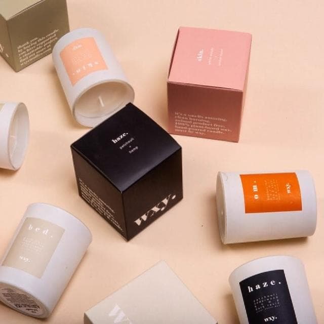 英國 wxy mini經典蠟燭 - aura. 雲杉 & 琥珀絨/95g