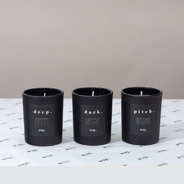 英國 wxy 經典黑蠟燭-deep.安眠花 & 雪松/200g