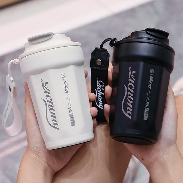 理享家 316不鏽鋼 撞色 保溫杯 保溫瓶 480ml - 黑色(咖啡杯 環保杯 飲料杯 樂扣冰霸隨行 水壺 交換禮物)