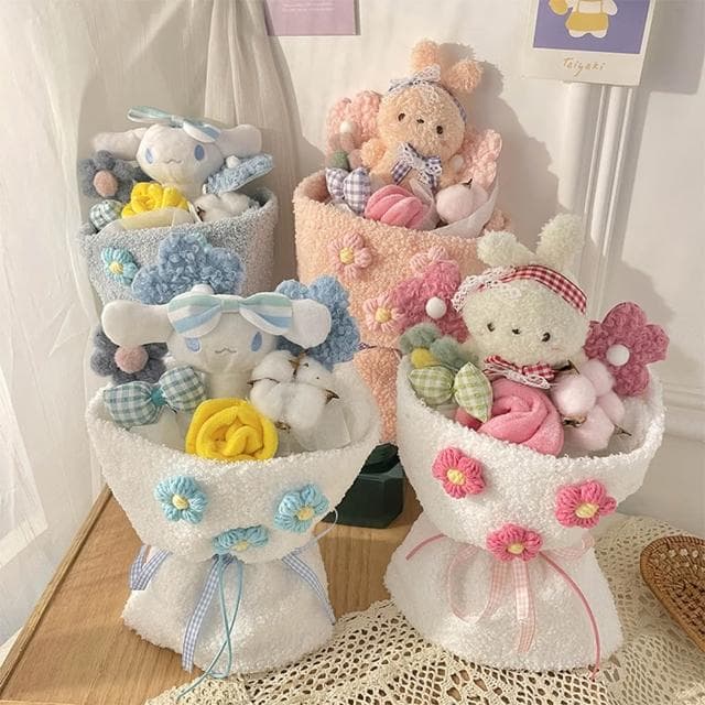 【Warm House Decor 暖和家居】可愛毛絨玩偶花束 七夕情人節送禮(布偶花束 禮物 情人節送禮 )