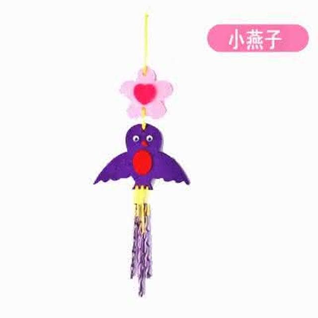 憶香許快樂購 8款 兒童 EVA 風鈴材料包  DIY 手工製作 掛飾 可愛 卡通 風鈴 小禮品 禮物 布藝小風鈴