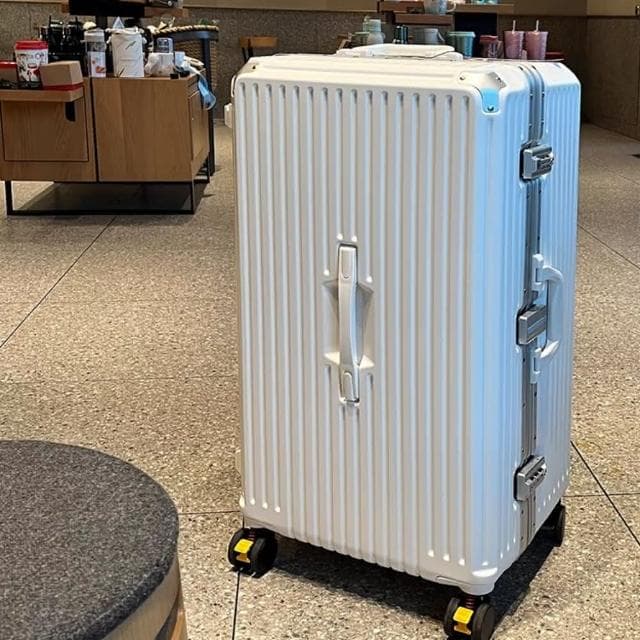 26寸胖胖箱大容量鋁框行李箱 多功能 拉桿箱 減震剎車 萬向輪旅行箱子 防刮登機箱(行李箱 旅行箱 登機箱 鋁框 拉鍊 現貨 拉桿箱 胖胖箱 大容量)