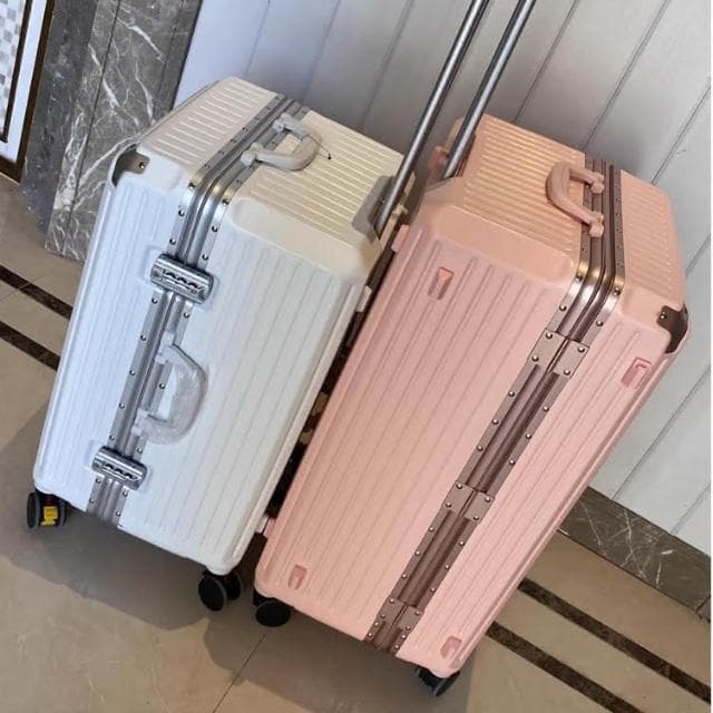 26寸胖胖箱大容量鋁框行李箱 多功能 拉桿箱 減震剎車 萬向輪旅行箱子 防刮登機箱(行李箱 旅行箱 登機箱 鋁框 拉鍊 現貨 拉桿箱 胖胖箱 大容量)