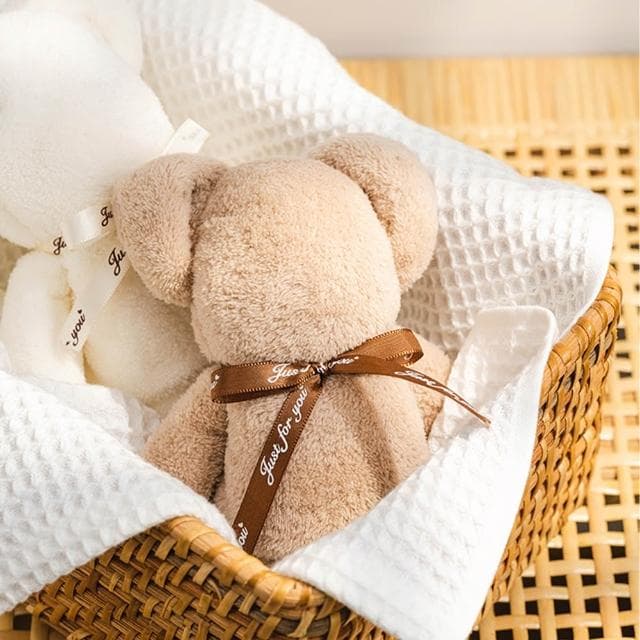 【LAVIDA 育兒好好玩】毛巾小熊 珊瑚絨 小熊 禮物 婚禮贈品 聖誕節 婚禮小物 生日分享 活動禮贈品