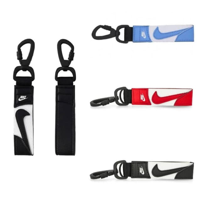 【NIKE 耐吉】NIKE PREMIUM 鑰匙圈 送禮 禮物 皮革 掛飾 吊飾 質感 黑白 藍白 紅白 阿甘造型設計 N1011048