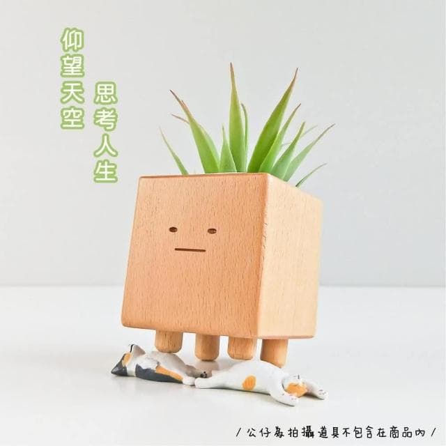 【Monarch 尊爵家】療育小盆獸盆栽(原木文創 台灣設計 花盆 盆栽 植栽 多肉 植物 花器 室內小盆栽 交換禮物)