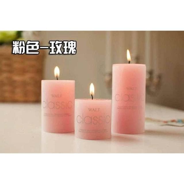 佳音書坊/蠟燭燭台 香薰蠟燭 浪漫無煙歐式精油spa 大圓柱燭光晚餐蠟燭 去煙味