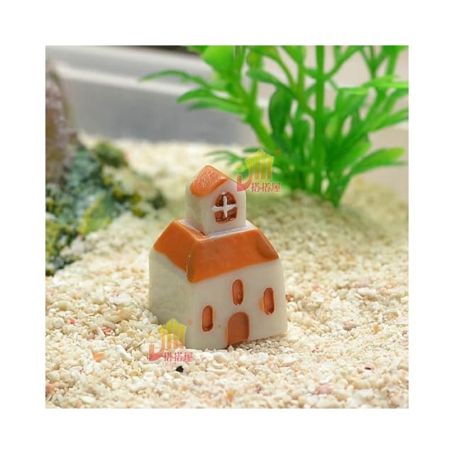 佳音書坊/園藝 牧師花藝系列：教堂小屋微景觀迷你房子模型配件素材苔蘚佈景多肉植物小盆栽