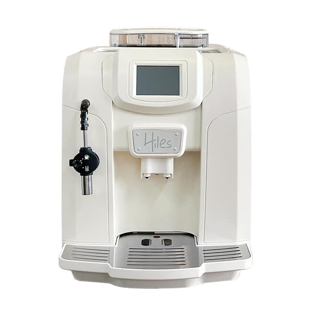 【Hiles】豪華版全自動義式咖啡機奶泡機-牛奶白送凱飛濃香特調義式咖啡豆一磅
