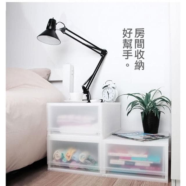 免運/4入裝/聯府 LF3401 抽屜式整理箱 /pp盒/日系風/白色系/百納箱/嬰兒衣物收納/單格抽屜(單格收納箱/換季衣服收納)