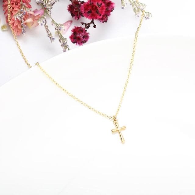 【Angel & Me】14KGF 包金 水滴 十字架項鍊 生日 情人節禮物
