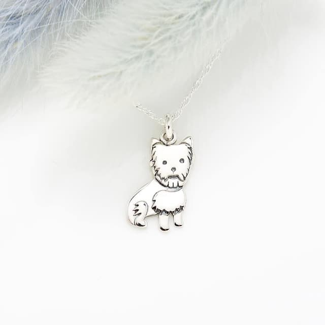 【Angel & Me】約克夏 狗 犬 s925 純銀 項鍊 情人節 聖誕節禮物