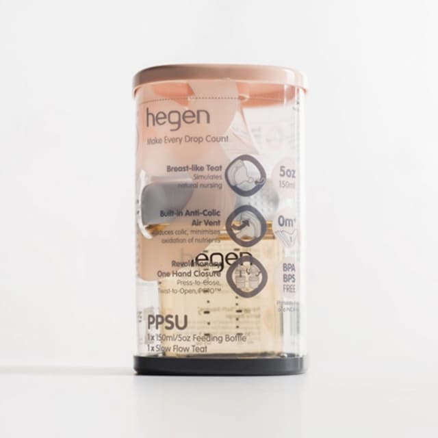 【hegen】金色奇蹟PPSU多功能方圓型寬口奶瓶-150ml(單入)