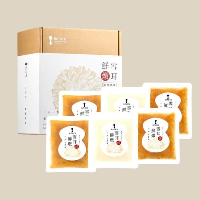 【8more】養生滋補｜雪耳鮮燉・植物燕窩6包/盒 (常溫/全素 長輩代餐孕婦兒童可食 吃的頂級白木耳燉品禮盒送禮)