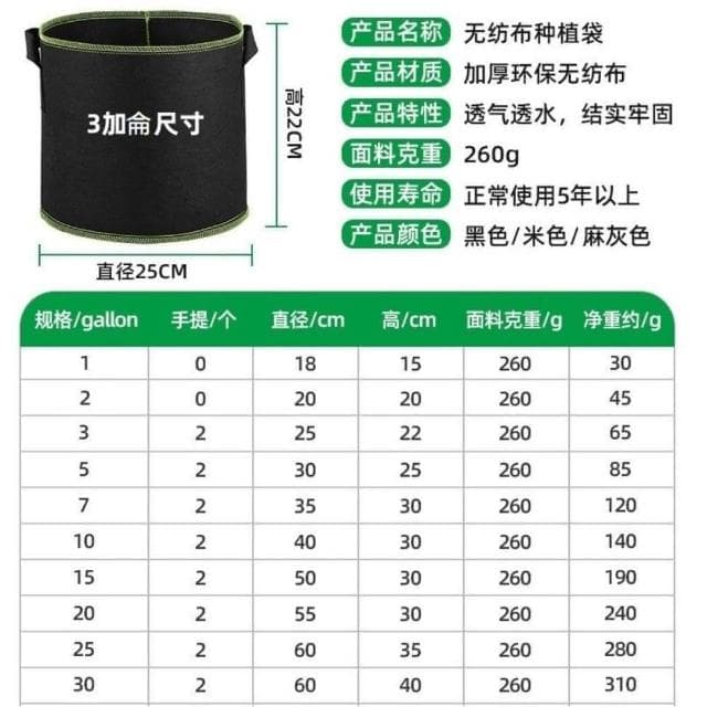 美植袋-加厚款 移植袋 厚實 耐用 植樹袋 種植袋 育苗袋 加厚 植物袋 植栽袋 不織布 移植