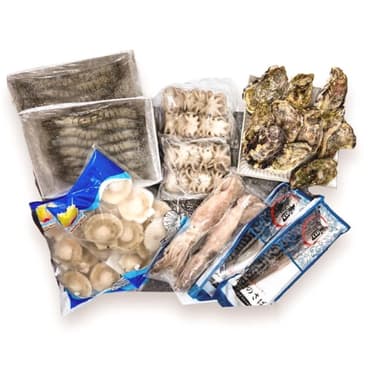合喬饗鮮-海鮮中秋烤肉組11樣/全殼生蠔10/魷魚2/鯖魚片2/草蝦40/扇貝30~32/小章魚20顆(烤肉組)