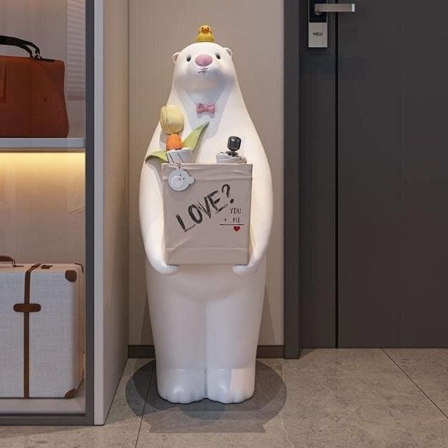 暴力熊擺件客廳沙髮旁收納置物玄關大型落地軟裝飾品喬遷新居禮品