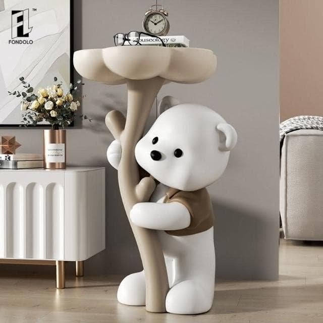 創意熊落地擺件客廳沙發旁電視櫃臥室裝飾置物邊幾家居好物喬遷禮