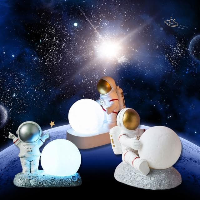 交換禮物 太空人月球小夜燈 小夜燈 床頭燈 禮物 七種顏色 六款選擇 聖誕節 情人節