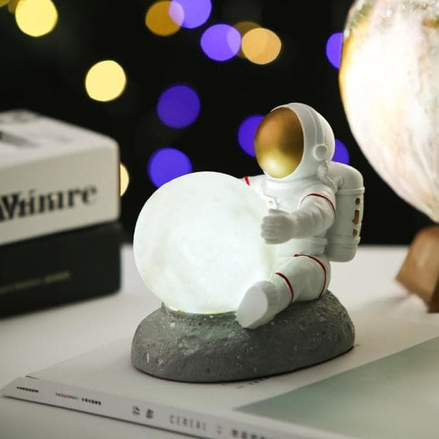 交換禮物 太空人月球小夜燈 小夜燈 床頭燈 禮物 七種顏色 六款選擇 聖誕節 情人節